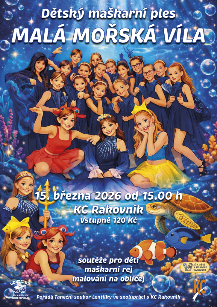 LENTILKY - Dětský maškarní ples Malá mořská víla