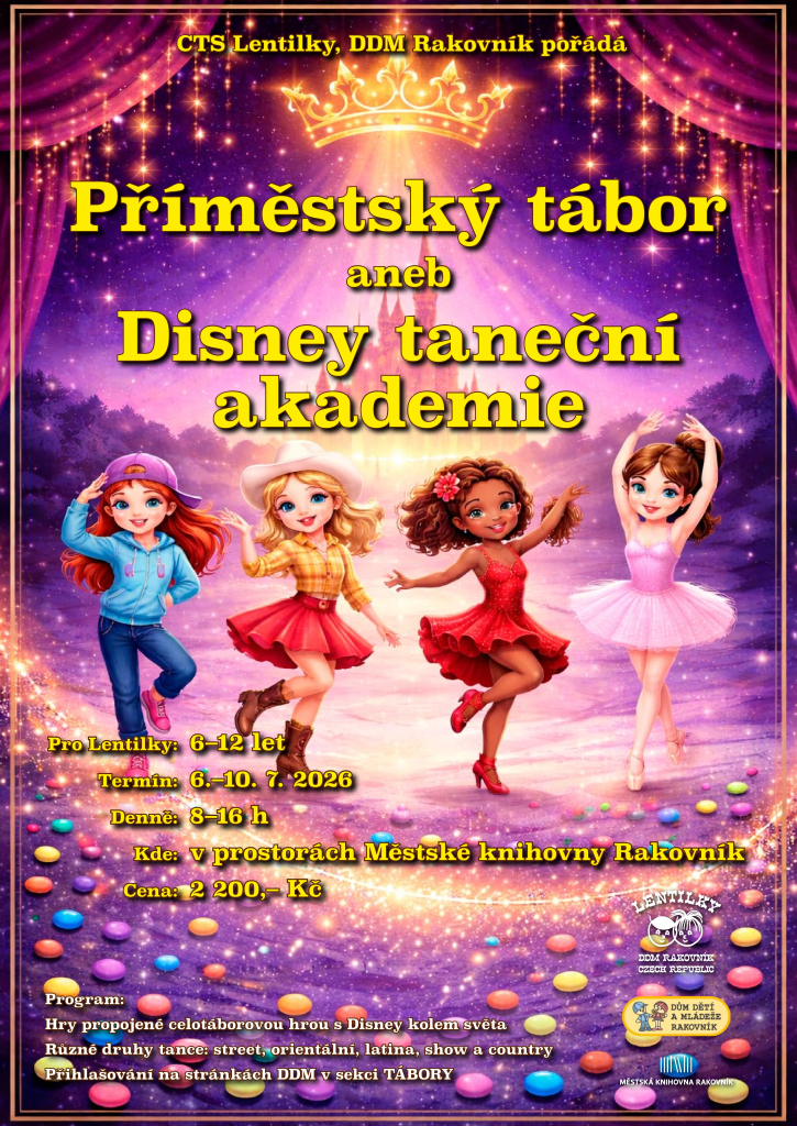 LENTILKY-taneční příměstský tábor - Disney taneční akademie