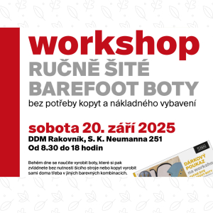Workshop - Ručně šité barefoot boty