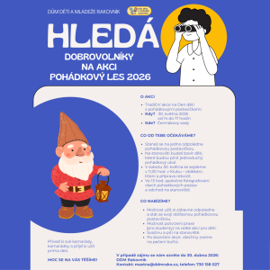HLEDÁME DOBROVOLNÍKY NA AKCI POHÁDKOVÝ LES 2026